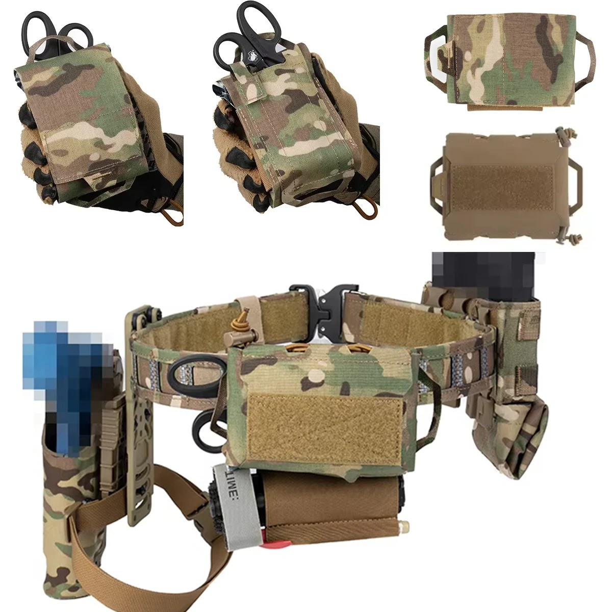 First Aid Kit Camping - 戦術用コンパクトトラウマポーチ MOLLE医療バッグ 救急キット アウトドアハンティング キャンプ ハイキング用医療ポーチ