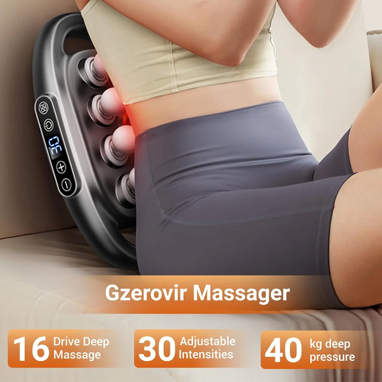 Massage Guns Deep Tissue, Neck Massager with 16 Heads, 16-Head Massage Gun Set for Deep Tissue and Back, Shoulders, Legs, Pain R