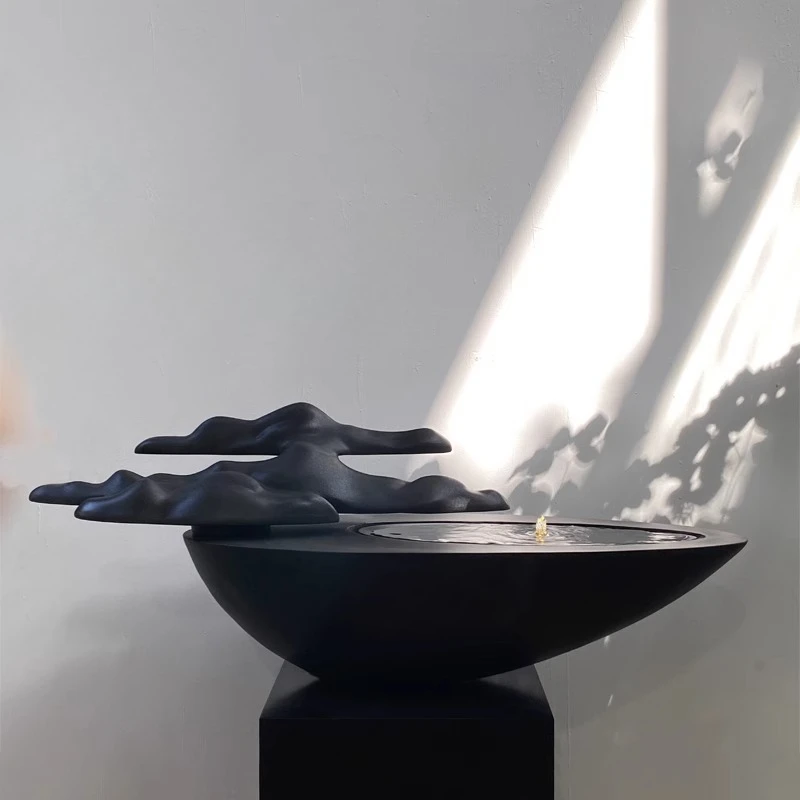 

Fountain flowing water ornament landscape design modern simple courtyard garden entrance club zen rockery decorative water