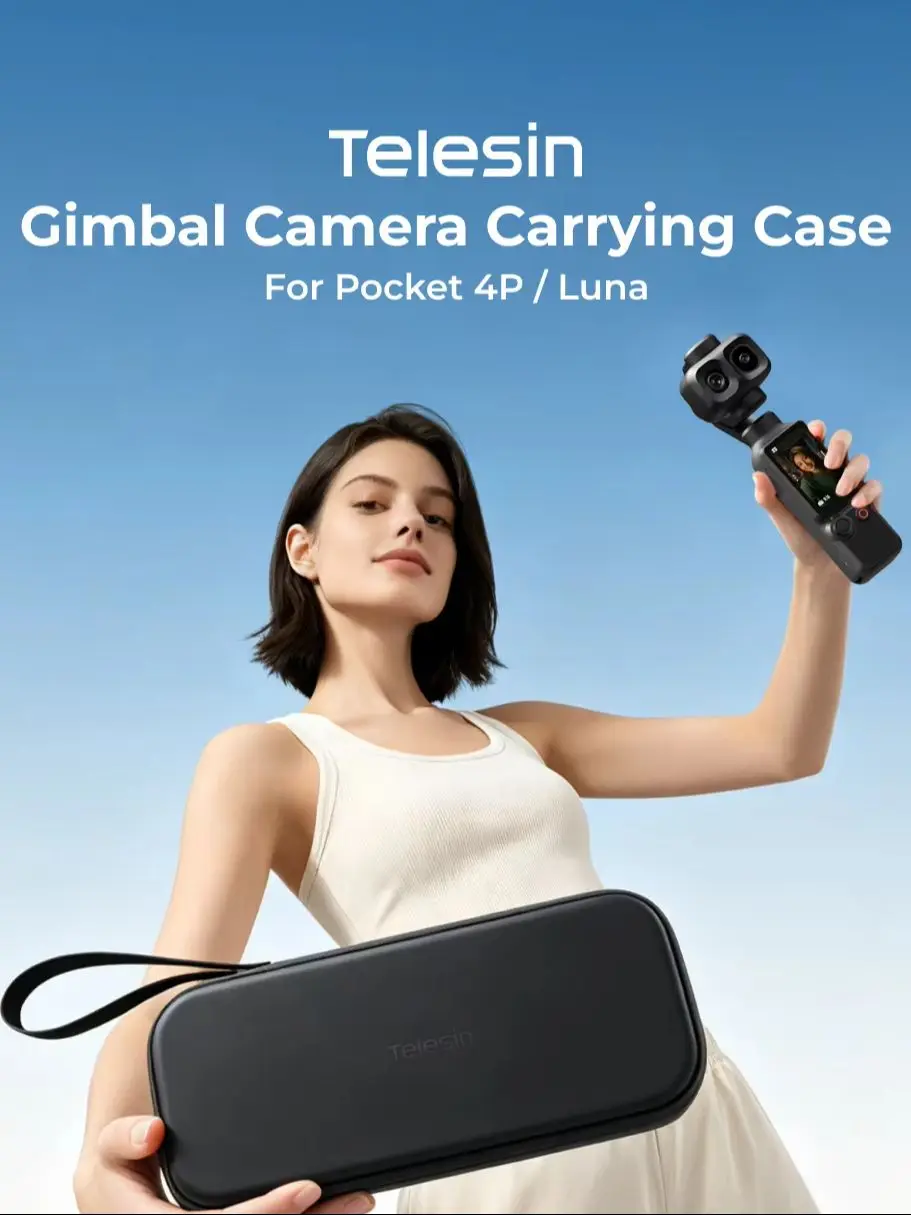 Wodoodporna torba ochronna TELESIN do przechowywania DJI OSMO Pocket 4P Insta360 Luna Ultra Gimbal Camera, futerał do przenoszenia, torba na aparat z PU. — zdjęcie produktu 7