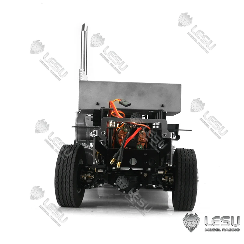 LESU 6X6 Telaio In Metallo Con Motore Servo Serbatoio Ruote Assi Per 1/14 Tamiyaya Radiocomando FH16 Trattore Camion Giocattolo Modello Th16804