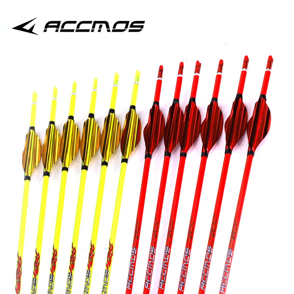 6/12pc Pure Carbon Arrow ID4.2mm Spine 400-1000 Spiral Feather Arrow for Bow Hunting Shooting Training