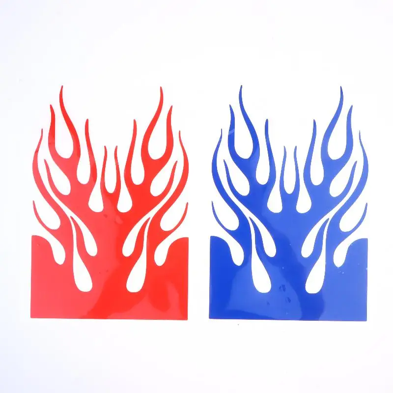 Motorrad-Flammen-Feuer-Kreativ-Aufkleber, wasserdichtes Vinyl, kratzfestes Dekor für Roller, Helm, Auto, Stoßstange – Detail 6
