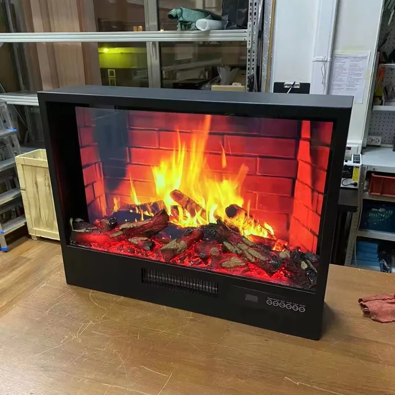 E-Smart Länge 660 mm Smart Real Cozy Fire Illusion Schillernder holzverbrennender intelligenter elektrischer Kamin