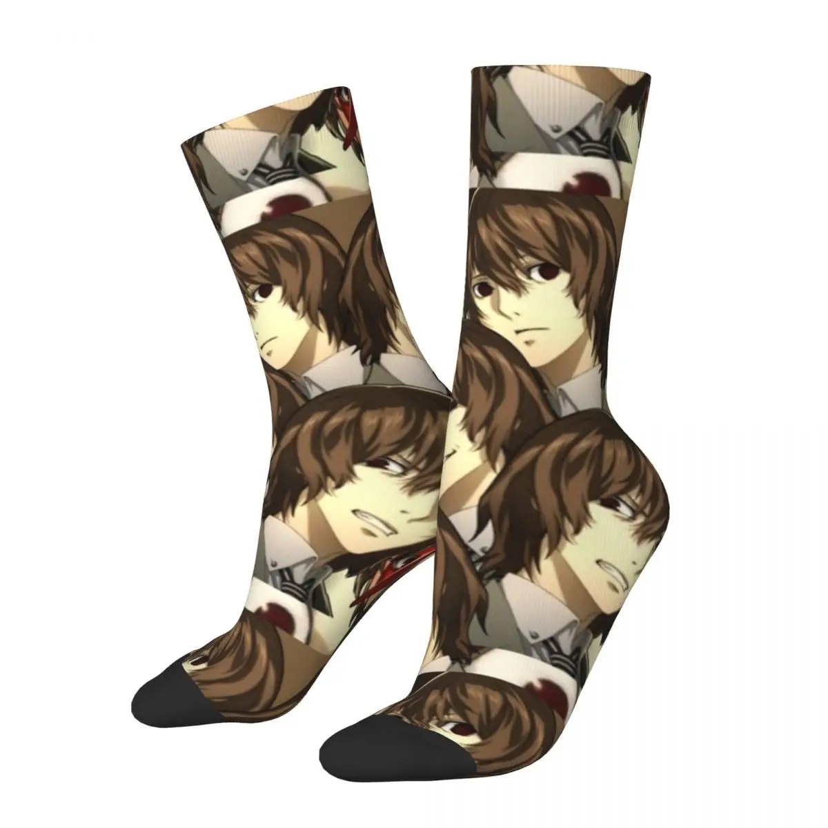 Many Faces Of Goro Akechi Socks Harajuku Super Soft Stockings All Season Long Socks Accessories for Unisex Christmas Gifts