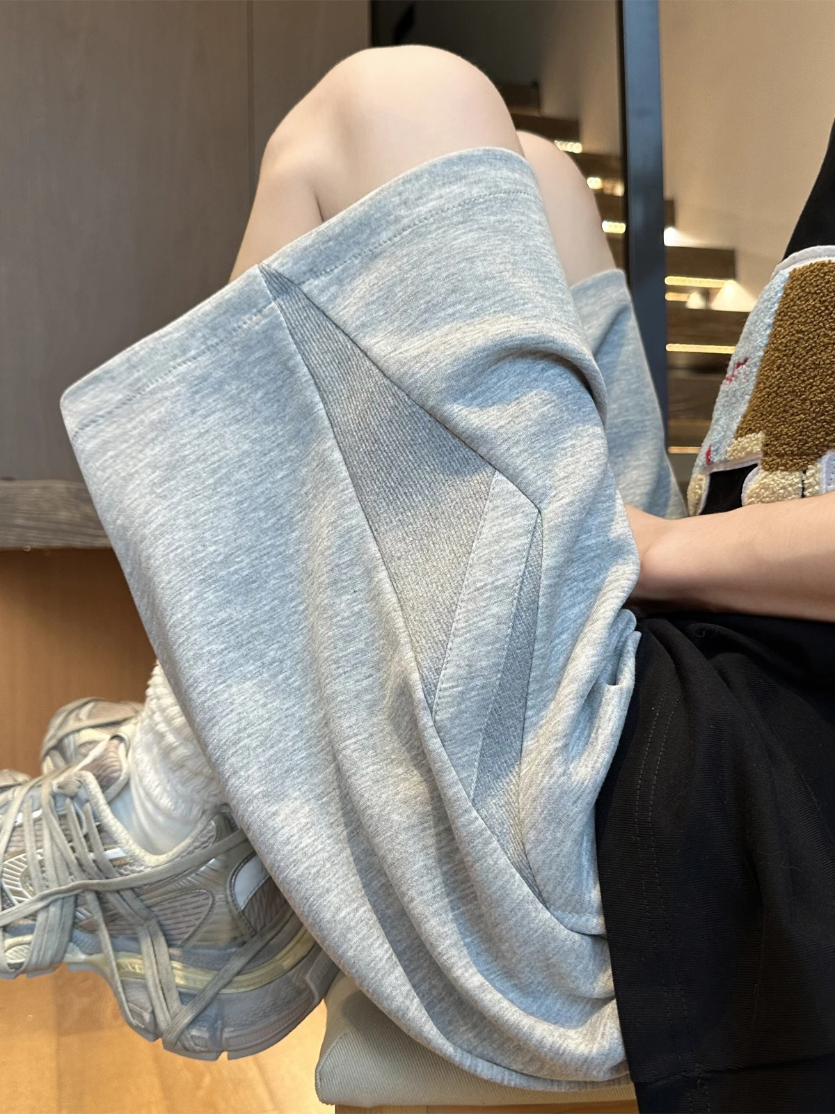 

American Sle Heavyweight ey Five-Quarter Men's orts Summer Trendy Baskeall Running Sports Loose Casual Mid-Length