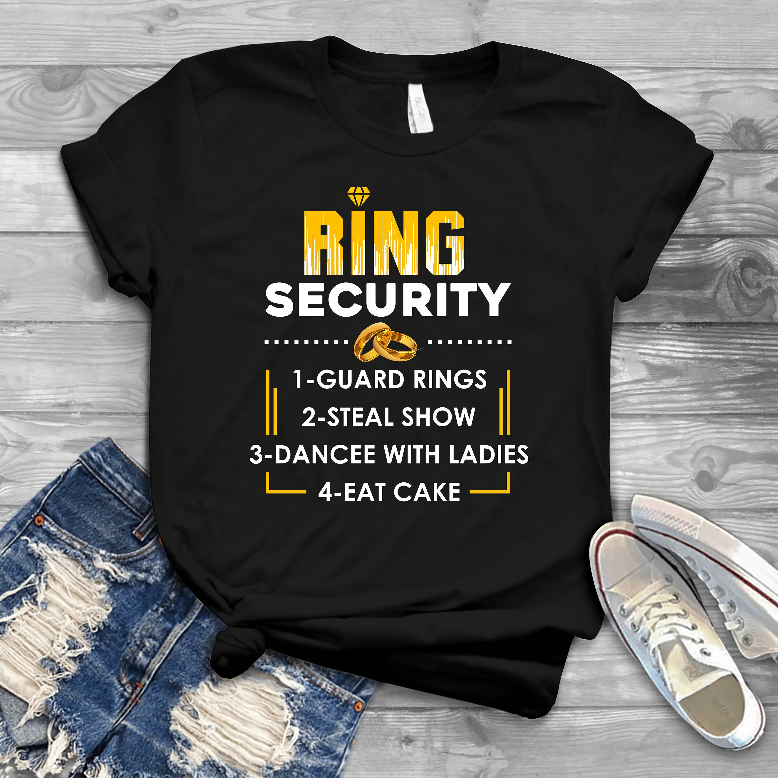 Ring Security - Family Shirts Men Woman Birthday T Shirts Summer Tops Beach T Shirts Cool T Shirts For Men Xs-5Xl Custom Gift