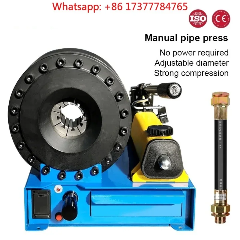 Hose Pipe Crimping Shrinking Machine Manual Hydraulic Pressure Crimper 8 Molds