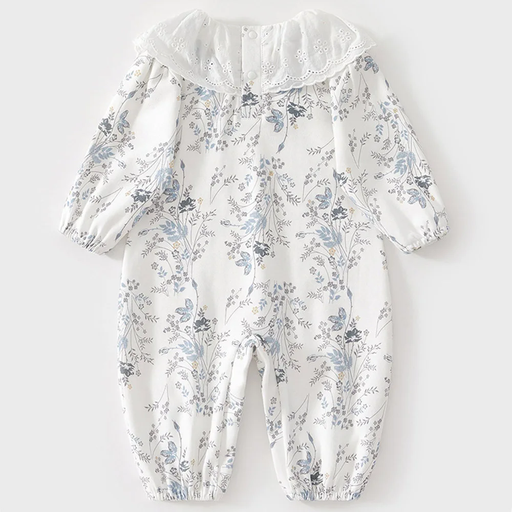 Baby Girl Christmas Rompers Long Sleeve 100% Cotton Spring Autumn Baby Jumpsuit First Birthday Newborn Clothing