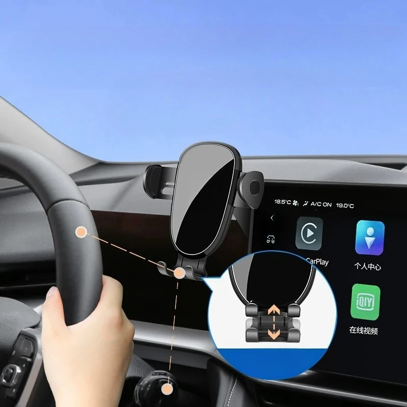 for BYD Formula Leopard 8 Leopard 5 Car Mobile Phone Holder GPS Screen Gravity Bracket Wireless Charger Stand 6