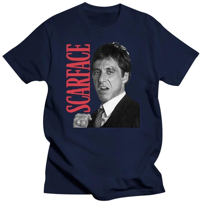 Scarface Tony Montna Close Up Licensed Adult T Shirt Classic Movie