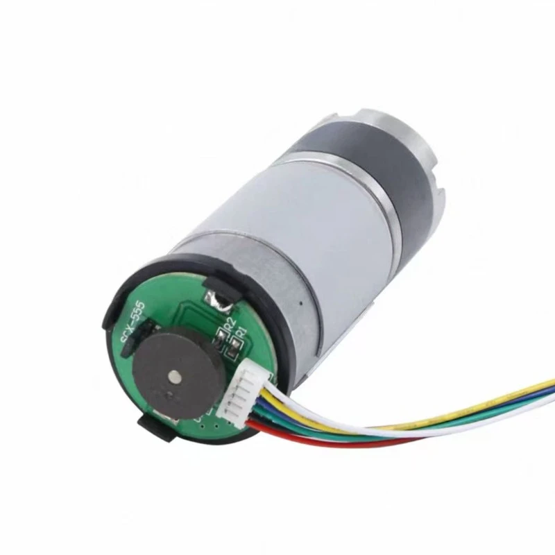 36GP-555S straight-flow planetary gear reducer motor, with encoder and cover, capable of forward and reverse rotation
