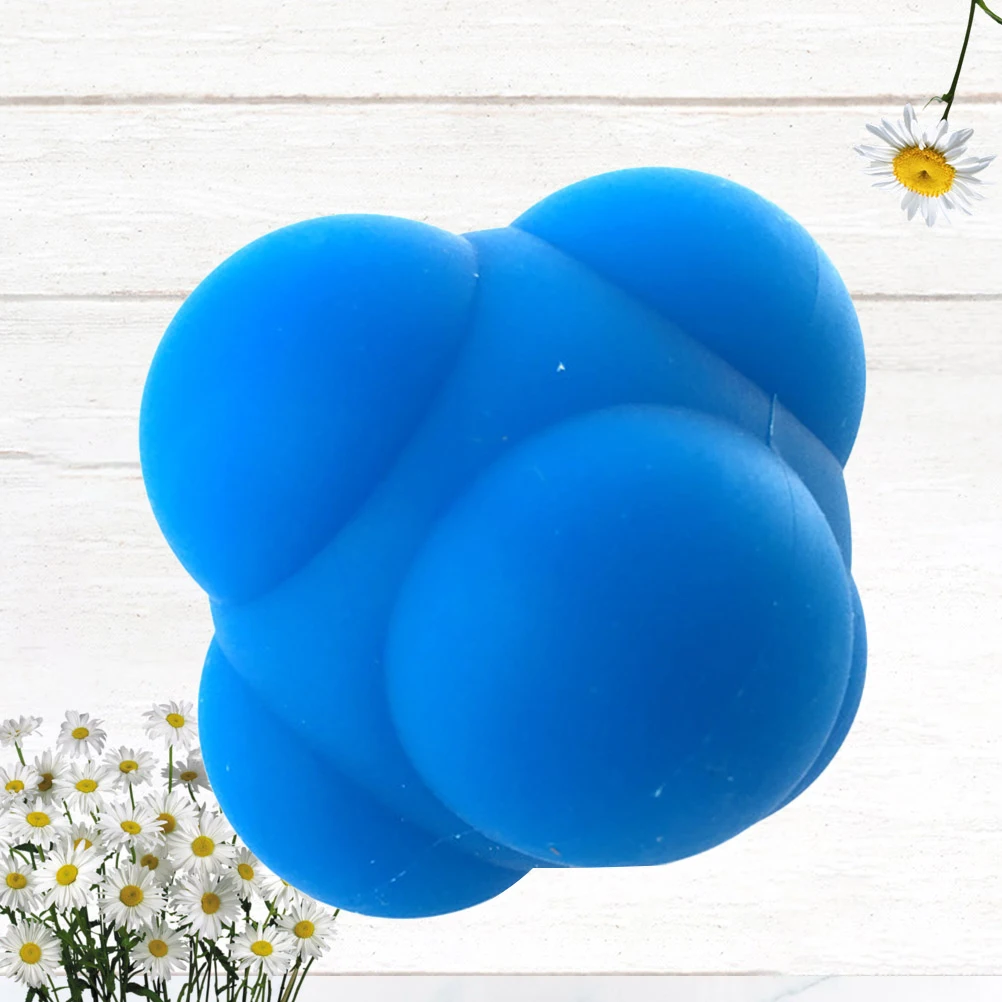 

1pc Hexagonal Silicone Reaction Durable Bounce Agility Training Sphere Fitness Exercise Reflex For Hand Eye Coordination