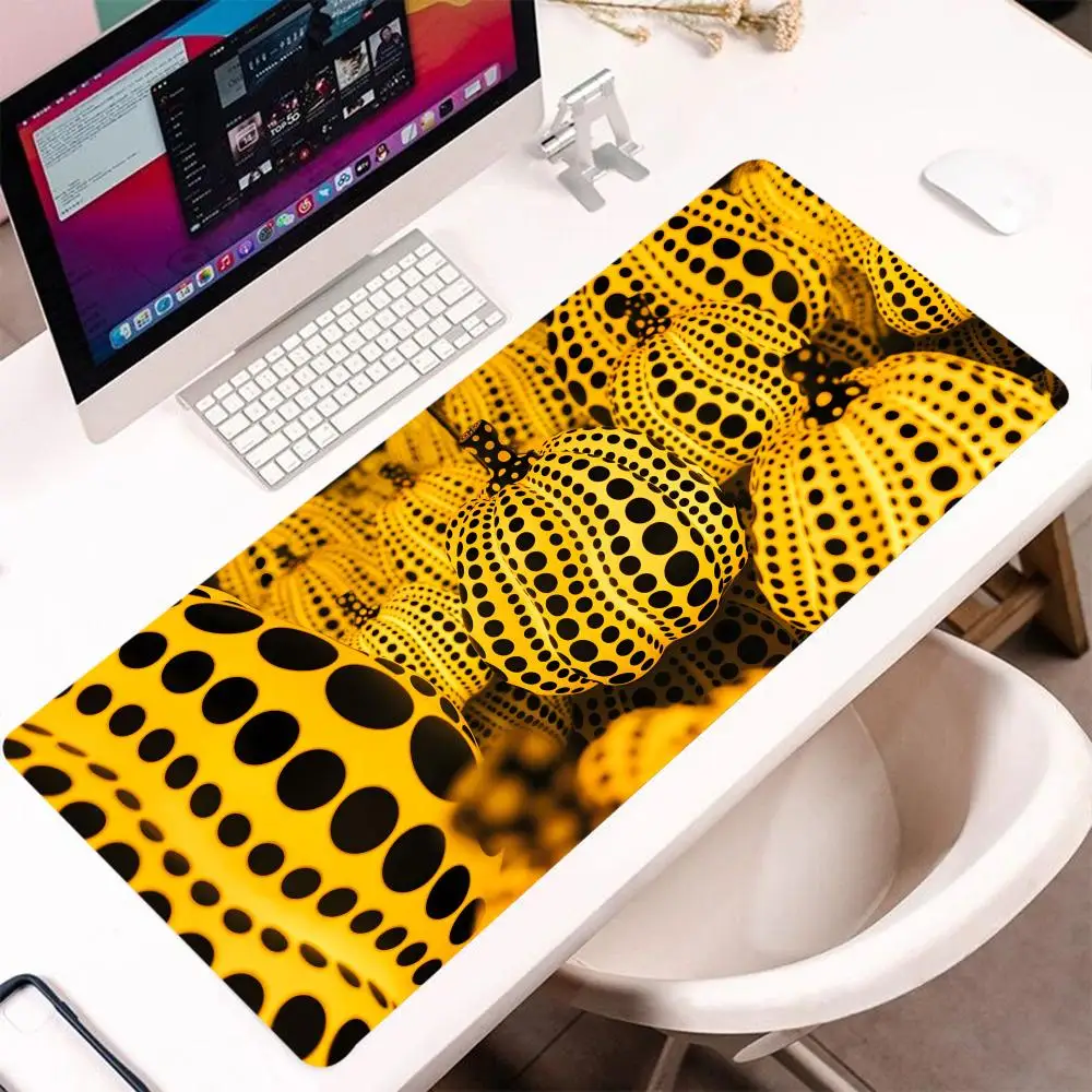 Pumpkin Yayoi Kusama Mouse kawaii Pad XXL 800x400mm Mouse Pad Large Computer Laptop Non-slip Keyboard Desk Mat Mousepad