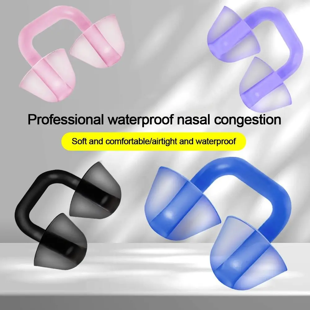 Soft Silicone Swimming Nose Clip Safety Gear Prevent Choking Waterproof Nose Plug Multicolor Reusable Swim Nose Protector