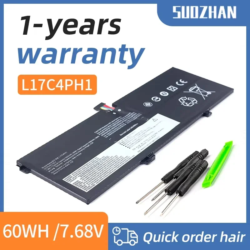 

SUOZHAN NEW Battery L17C4PH1 L17M4PH2 L17M4PH1 For Lenovo Yoga 7 Pro Yoga C930-13IKB 5B10Q82425 Pro-13IKB 7.68V 60Wh