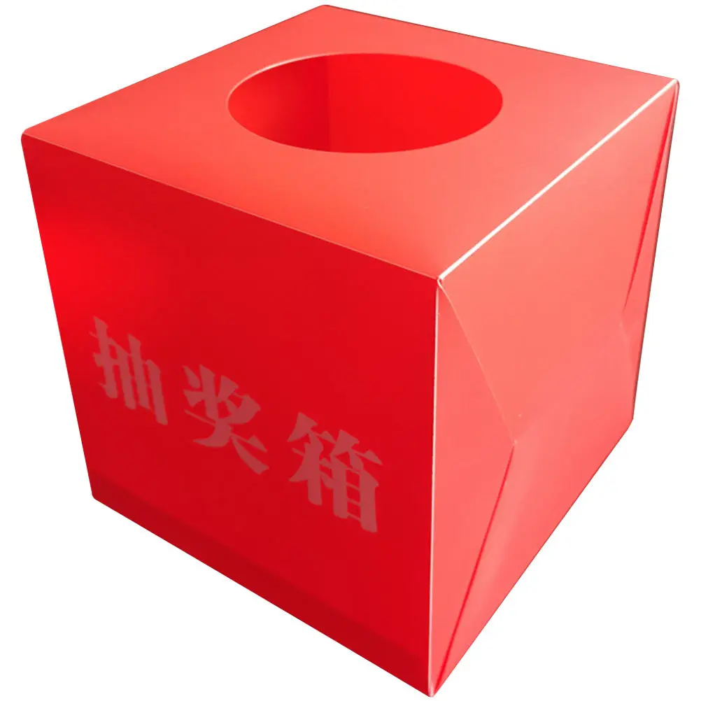 Raffle Ticket Box Premium PP Material Square Multi-Function Box Donation Case Party Game Organizer Storage Bin