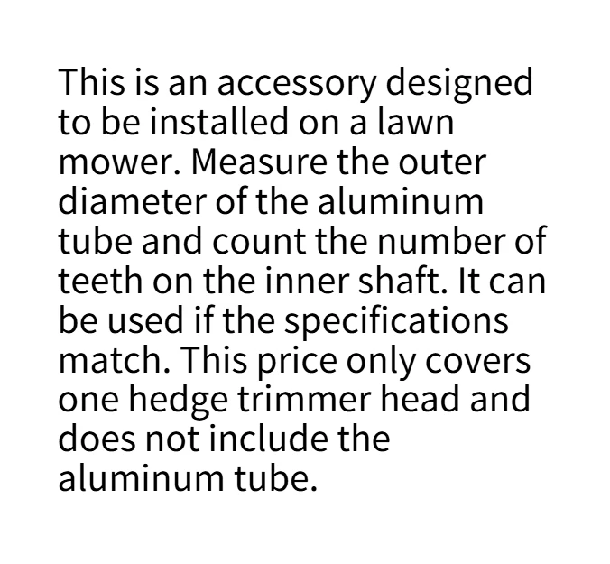 Hedge Trimmer Attachment Head for Brush Cutter and Grass Trimmer Lawn Mower High Reach Pruning Tool Heavy Duty Universal