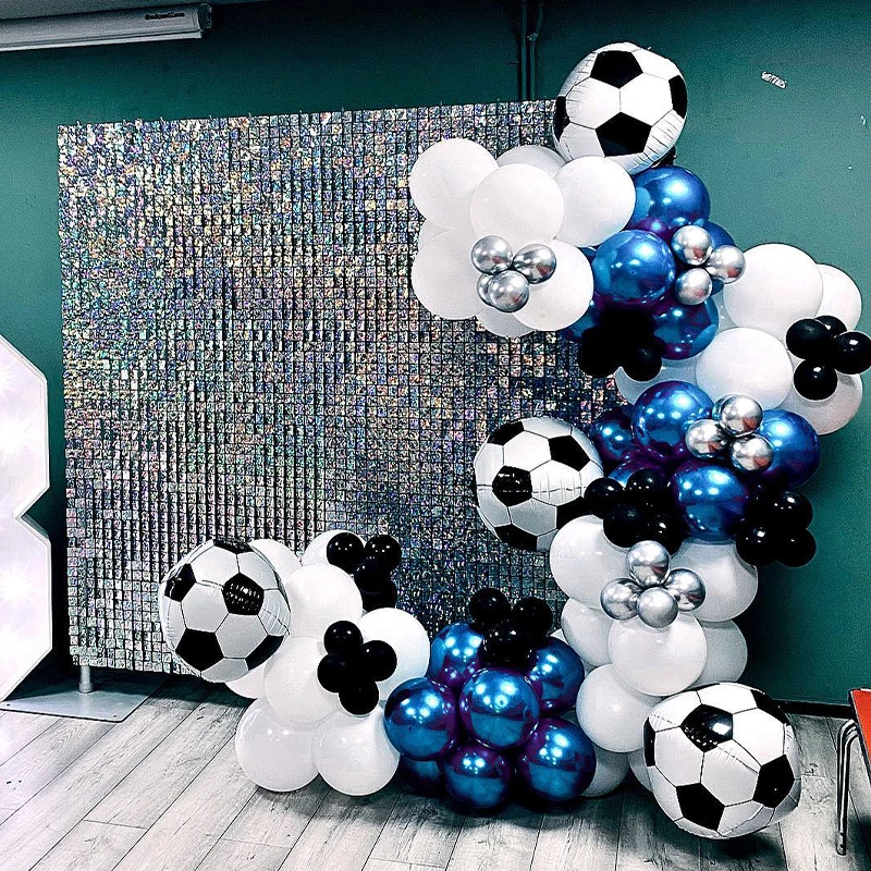 99pcs Sports Birthday Balloons Garland Arch Kit Soccer Football Foil Ballon Boys Baby Shower Baptism Christening Decor Supplies