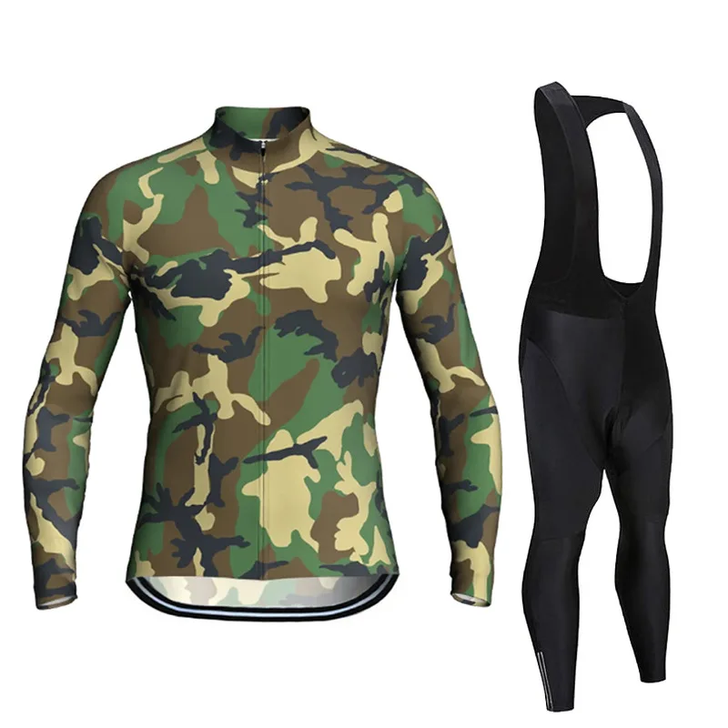 Man Cycling Maillot Jersey Long Leg Set Men's Shirt Sleeve Breathable Equipment Bib Autumn Clothing Clothes Jerseys Sleve Bike