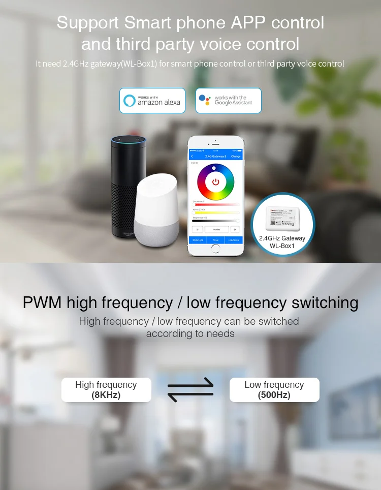 Milight Miboxer Smart Controller WL5 WL-Box1 T1 T2 T3 T4 P1 P2 P3 RF 2.4G 5in1 WIFI Voice For Single Color CCT RGB RGBW Wireless