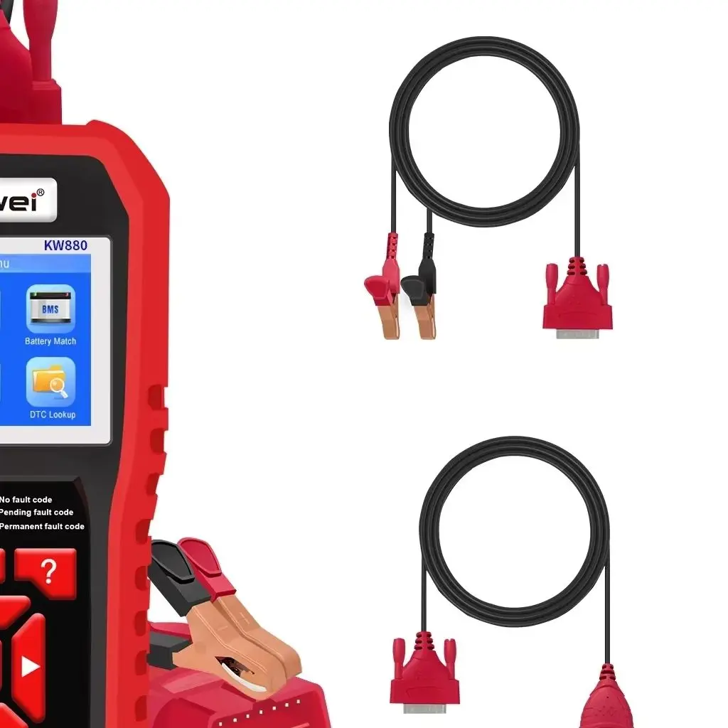 KOWWEI STABLE KW880 Car Battery Match Car OBDII Diagnostic Fault Scanner Battery Tester for 6V-12V Motorcycle Battery Test U