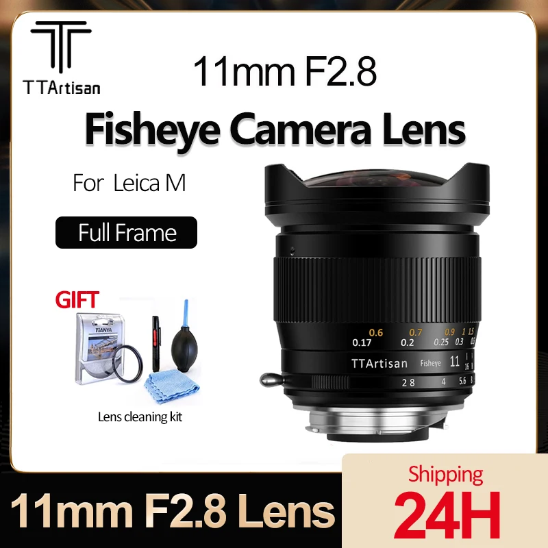 

TTArtisan 11mm f2.8 Full Frame Fisheye Lens Wide Angle Manual Camera Lens for Leica M mount Leica M240 M10 M9 M9P M8 M7 M6 M3