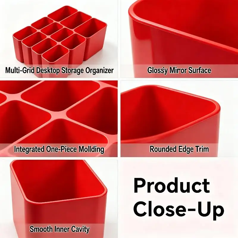 11/22 Grid Retractable Drawer USB Cable Storage Tray Multi-Slot Desktop Organizer for Home Office Charger Cord Sorting