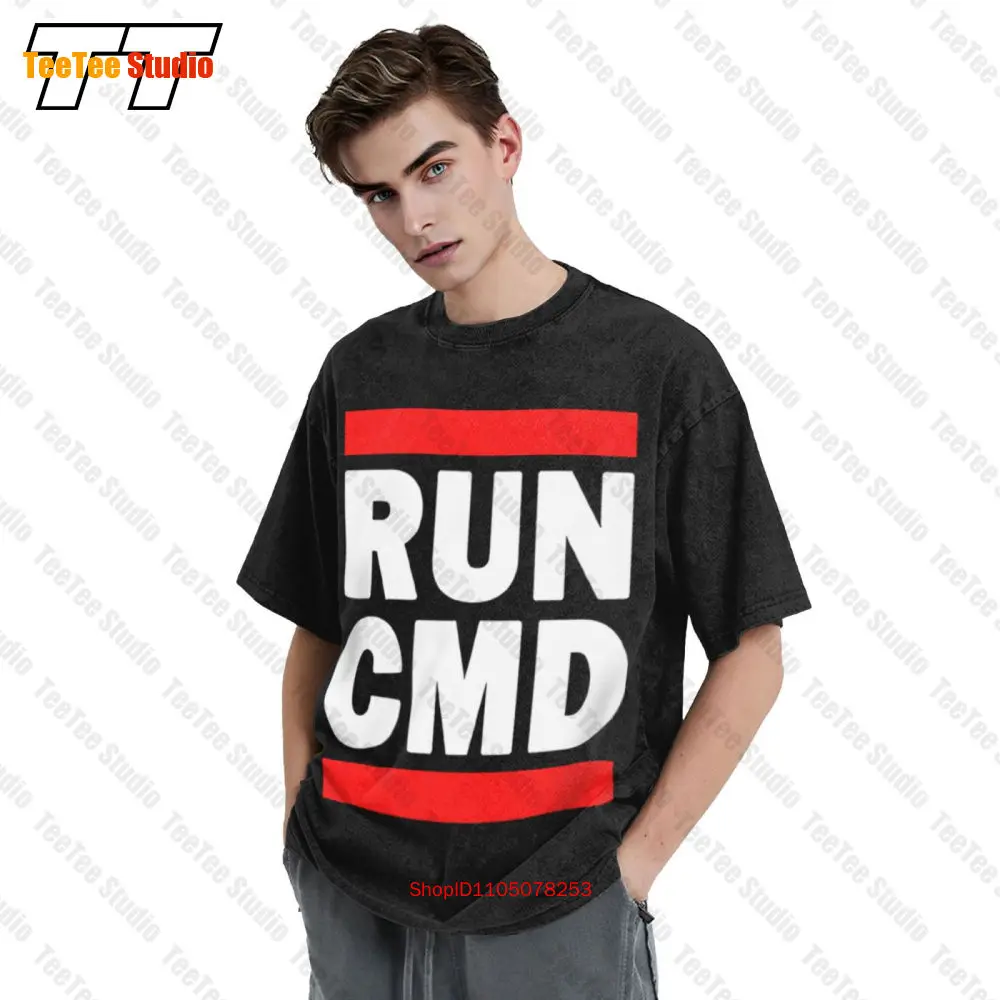 تي شيرت Run Cmd Vintage كبير الحجم 5FTX Golf Wear