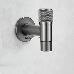 Wall Mounted 304 Stainless Steel Washing White Machine Faucet Tap Mop Pool Tap Garden Outdoor Bathroom Single Cold Water Faucet