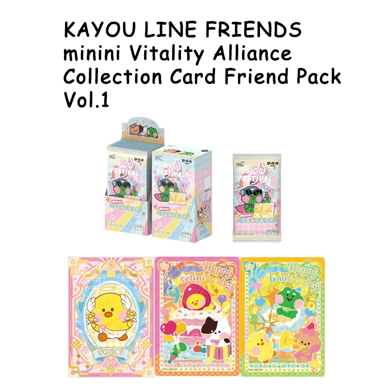 KAYOU LINE FRIENDS minini Vitality Alliance Collection Card Friend Pack Vol1 Premium Trading Cards Gift Set For Fans