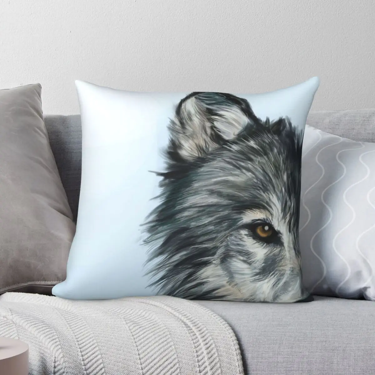 Hungry Like The Wolf Square Pillowcase Polyester Linen Velvet Creative Zip Decor Pillow Case Home Cushion Cover