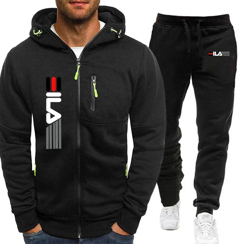 Conjunto de moletons e calças masculinas, roupas esportivas, moletons casuais, agasalho masculino, roupas esportivas, jaqueta esportiva, roupa de