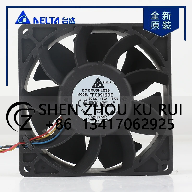 

Delta 24 В 48 В постоянного тока 12 В 1,50 А AC EC 9038 90X90X38MM 9 см двойной шар высокий объем воздуха контроль температуры Violent FFC0912DE охлаждающий вентилятор