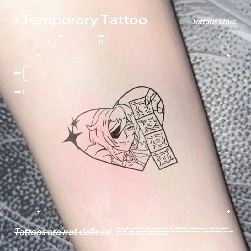 

Аниме бензопила человек травяной сок татуировка наклейка для женщин мужчин рука водостойкая временная татуировка поддельная татуировка Y2K Хэллоуин 2025 новинка