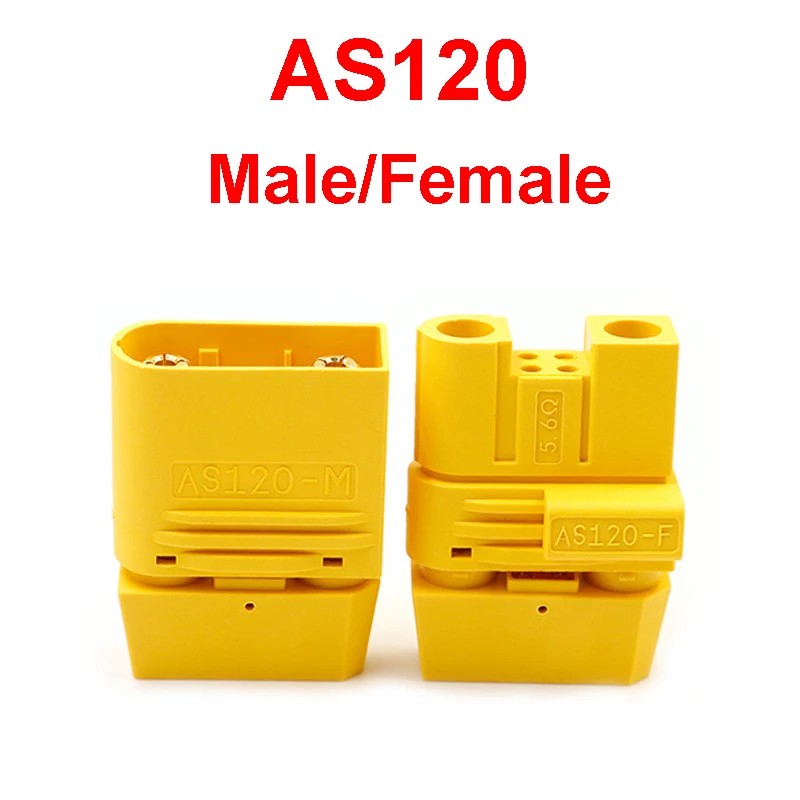 

1PCS AS120 Female Male Plug Connector Resistance Adapter Plug for RC Model FPV Racing Drone Lipo Battery Multirotor Parts