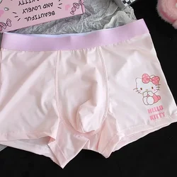 Sanrio Hello kitty Pochacco new cute cartoon printed breathable mid-waist boxer briefs for boys as a holiday gift for boyfriend