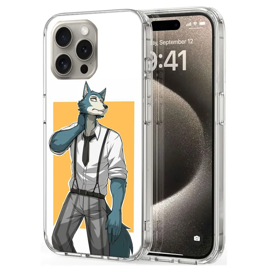 Beastars Legosi Clear For Apple iPhone 16 15 Pro Max Cover 14 Plus 13 12 Mini 11 Pro XR XS Max Phone Case Silicone TPU Cute Fund