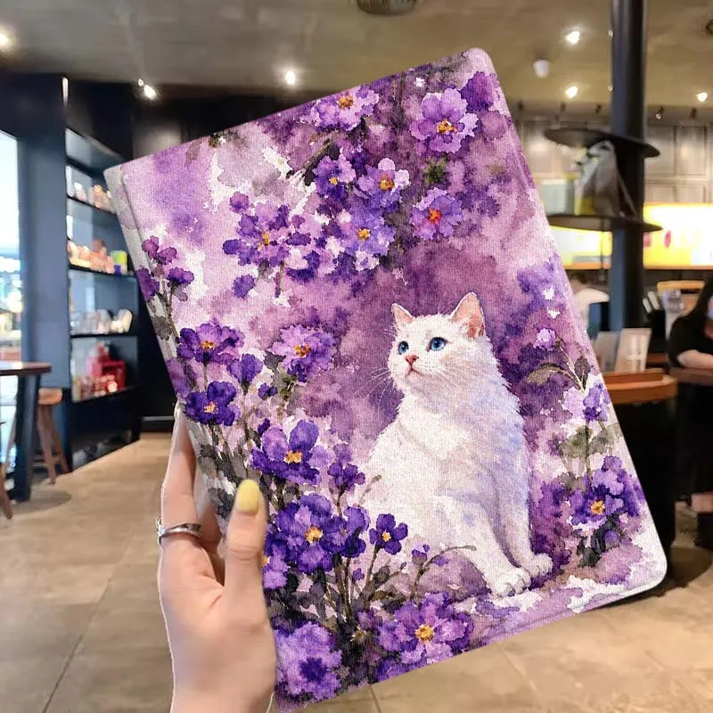 Painting Cat Art For Lenovo Xiaoxin Pad Pro Tab P12 P11 11 11.2 11.5 10.6 inch K10 M10 Plus Tablet Case Soft