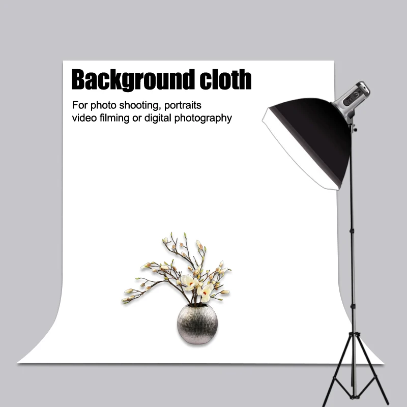 Multi functional white background cloth, ironable, washable, foldable live streaming background