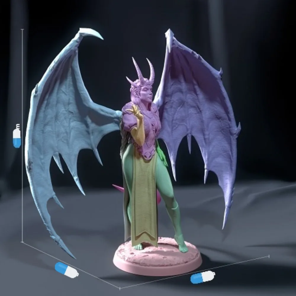 9/12/15/18cm Devil Patriarch Resin White Model of Statue Ornaments 3D Printed DIY Coloring Self-assembly Models Figurines Crafts view 6