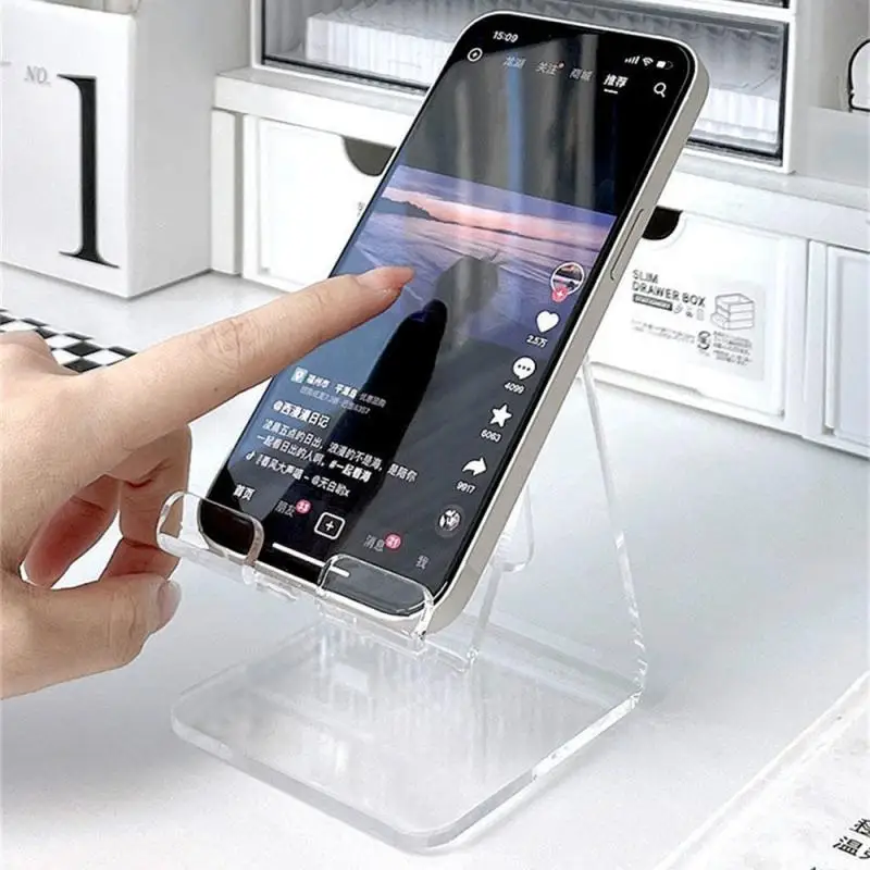 스탠드 액세서리용 아크릴 데스크탑 태블릿 PC 지지대 거치대, iPad Air 4 5 Mini 6 11 Mi Pad 휴대폰 크리스탈 브래킷