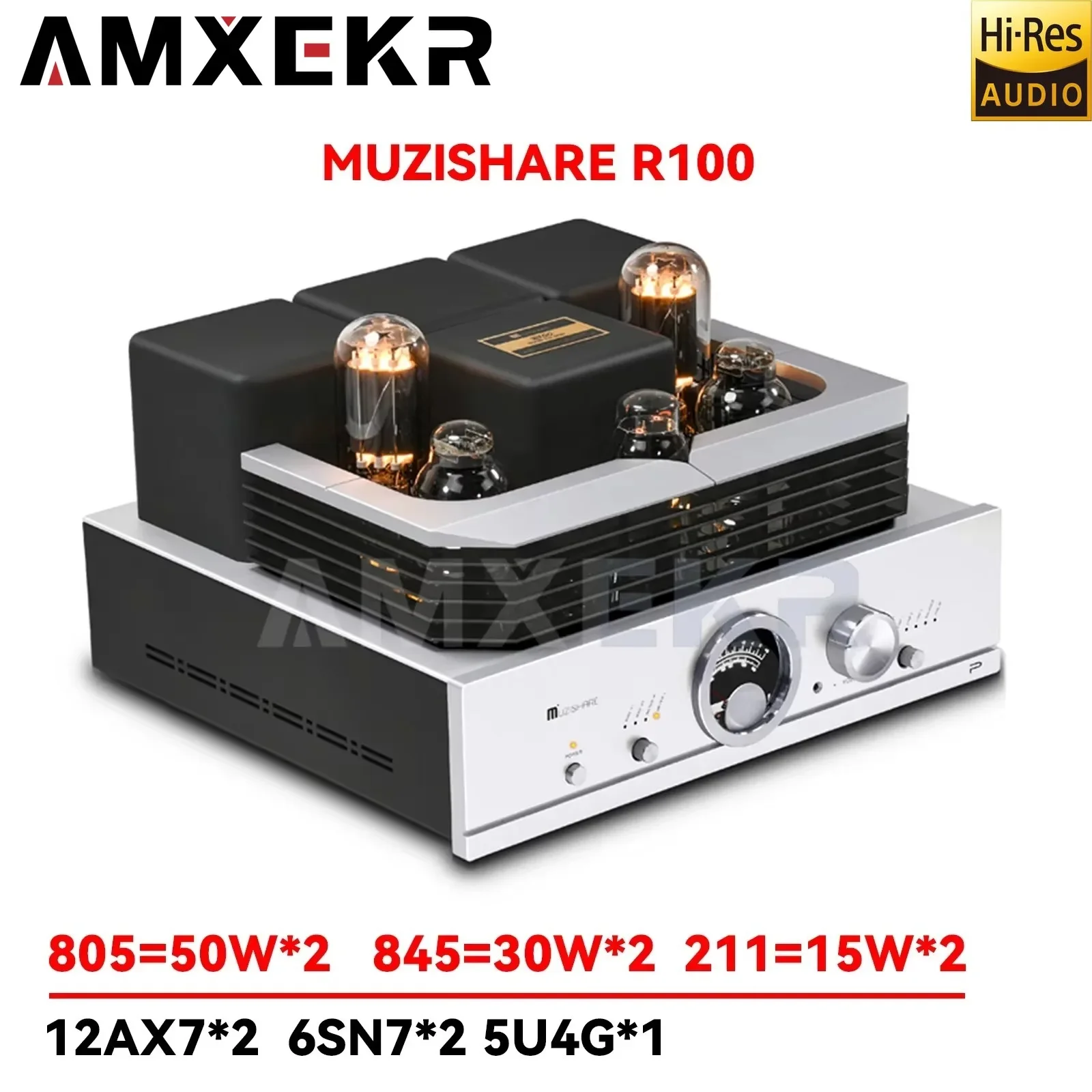 MUZISHARE R100 Amplifier 300B Push 845 211 805 Class A Fever Power Amplifier Integrated Balanced Phono Pmplifier Tube Amplifier