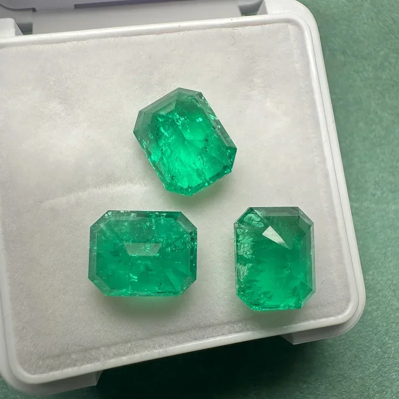 Pirmiana 8x10mm Top Quality Colombia Color  Lab Grown Emeralds with Nice Inclushions Like Natrual Gems