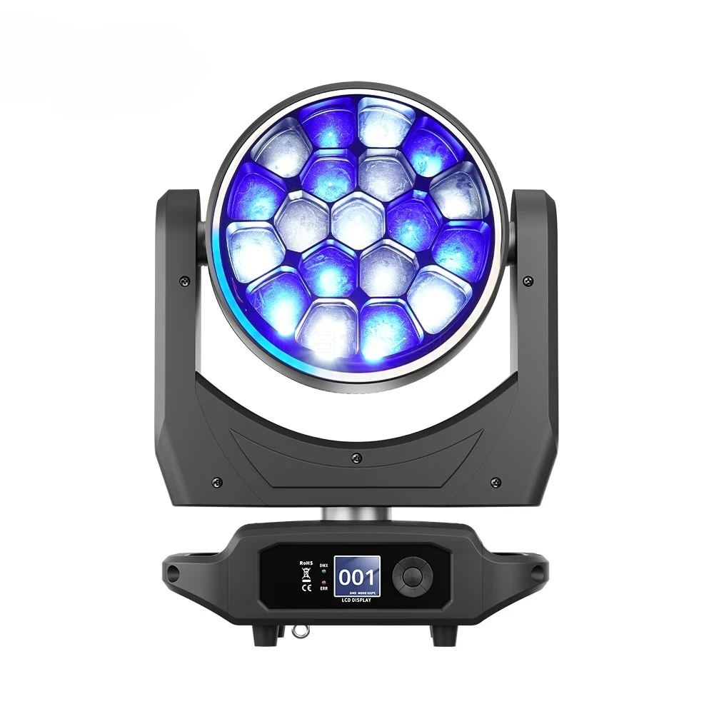 LED Beam&Wash Big Bees Eyes 19x40W RGBW Moving Head with Ring NEW Light Source Uniform Color for Stage Theater Party