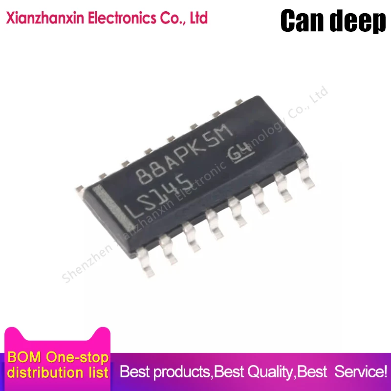 5PCS/LOT  SN74LS145DR SN74LS145 LS145 SOP-16  Decimal decoder chip