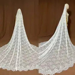 Graceful Wedding Veils Cathedral Veil  Lace Appliqued One-Layer Wedding Veils With Comb 300cm Length Bridal Veil