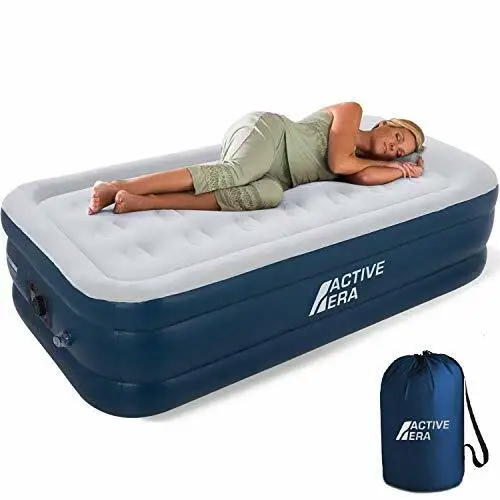 

MattressesPremium Twin Inflatable Air Mattress with Built-in Pump and Pillow 18 inch Comfort for Camping or Guests