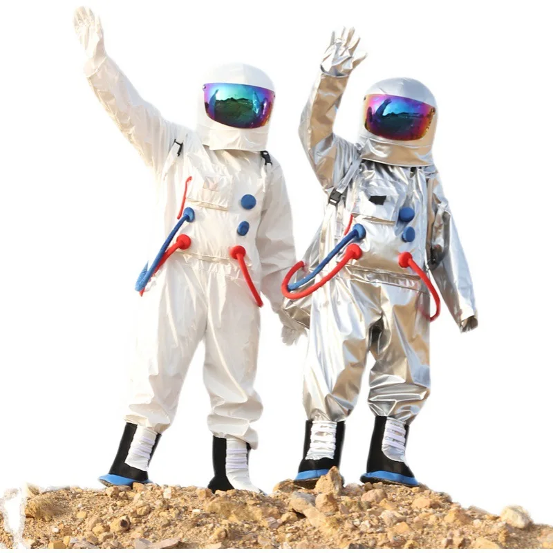 Hoog Gesimuleerde Ruimtepak Astronaut Halloween Cosplay Kostuum Helm Carnaval Show Performance Wear Fancy Dress Up Volwassen Kids