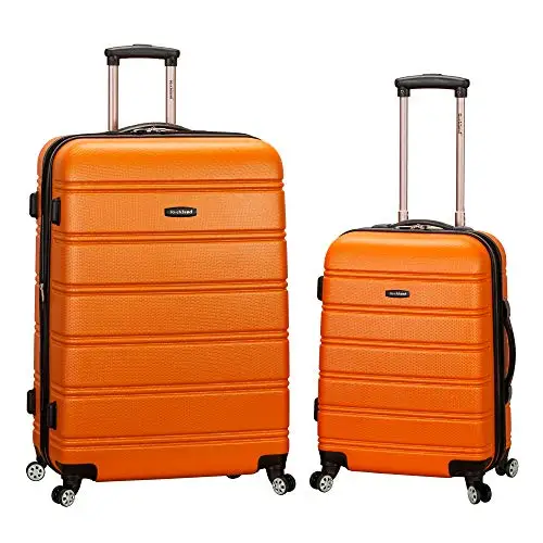 

Rockland Melbourne Hardside Expandable Spinner Wheel Luggage, Orange, 2 Piece (20"/28")